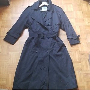 Vintage Aquascutum navy blue trench coat